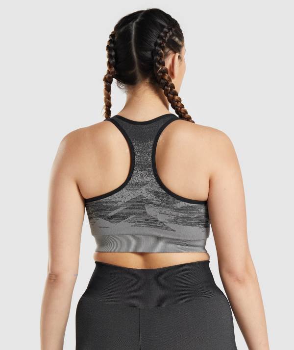 Damske Športové Podprsenky Gymshark Adapt Ombre Seamless Čierne | HT0592418
